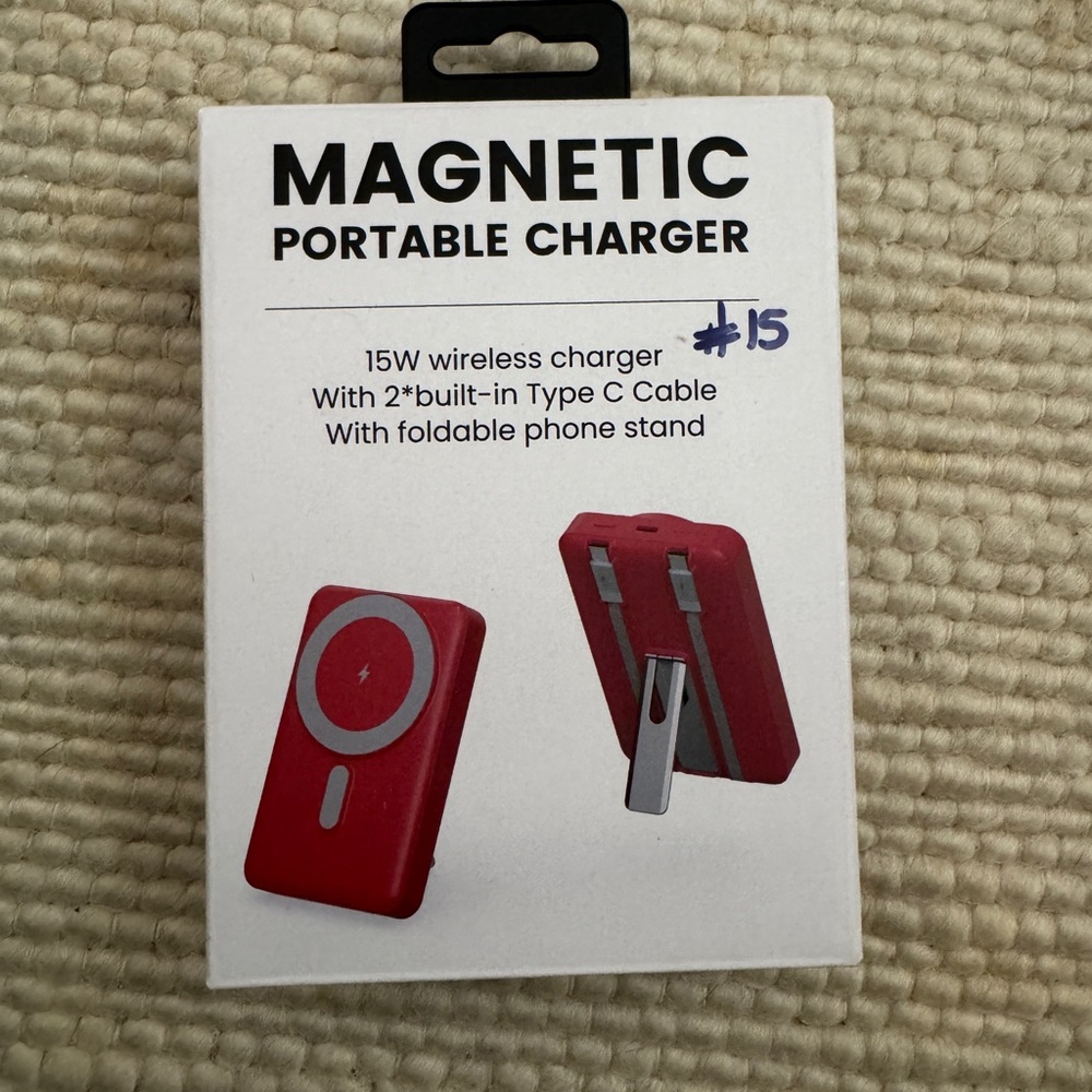 Magnetic Portable Charger - Red